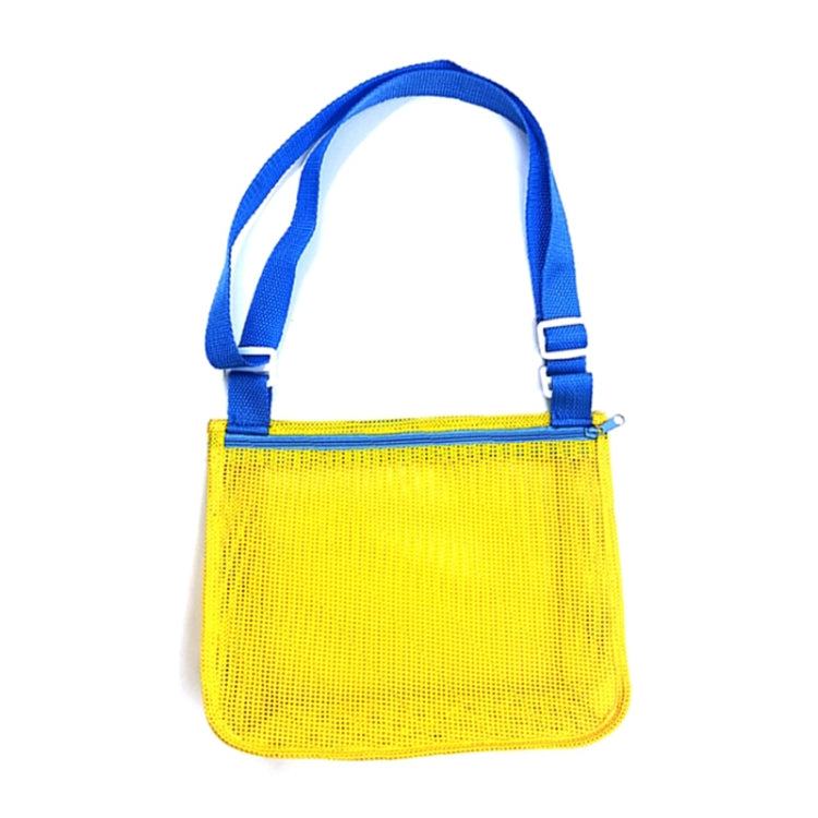Children Shell Collection Bag Beach Toys Organizer Storage Bag — Toys Storage Bag(Light Blue Yellow)