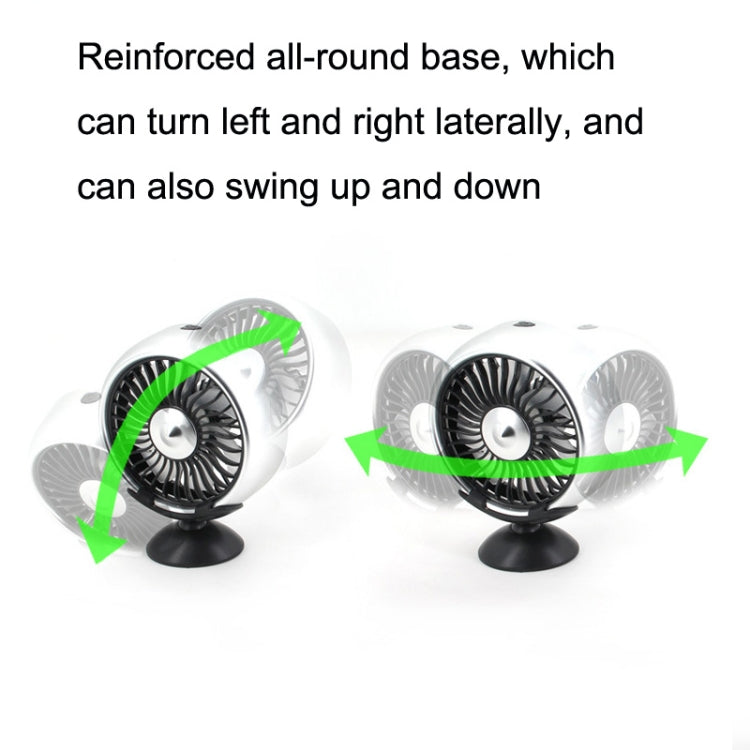 F102 Vehicle Dashboard Multi-function USB Colorful Lights Fan