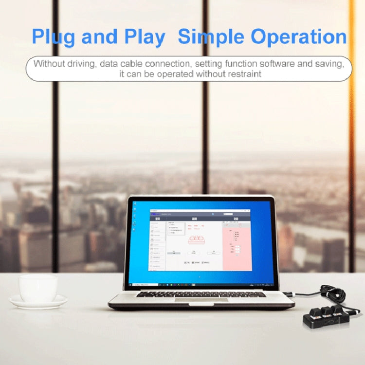 MK321 3 Keys Custom Keys Game Office PS Clip Macro Programming Keypad, Cable Length: 1.5m