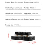 MK321 3 Keys Custom Keys Game Office PS Clip Macro Programming Keypad, Cable Length: 1.5m