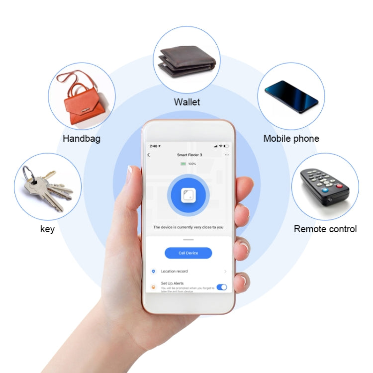 Wallet Key Finder Two Way Bluetooth Intelligent Anti-lost Device — Blue