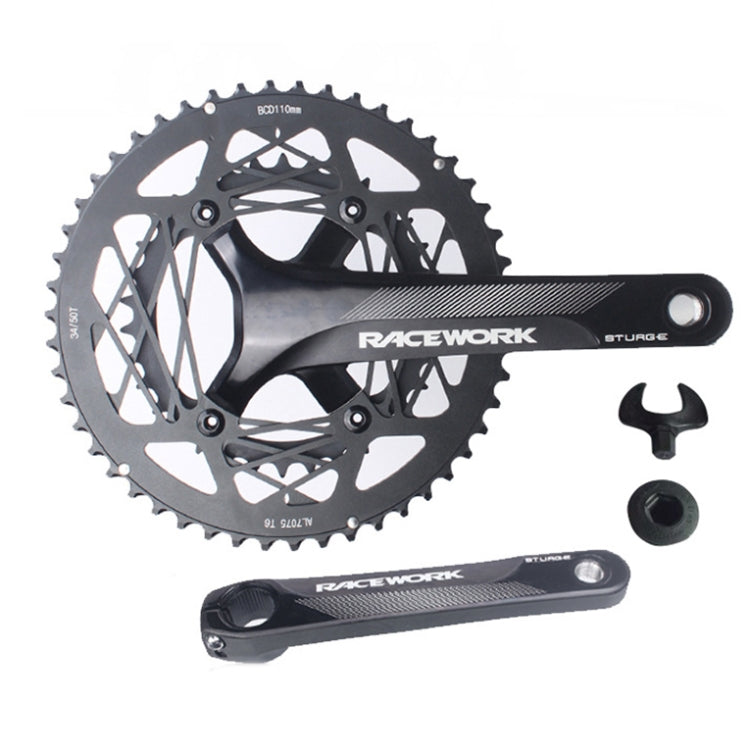 RACEWORK RKRFA Road Bike Aluminum Alloy 22-speed Crankset, Spec: — 50-34T without BB