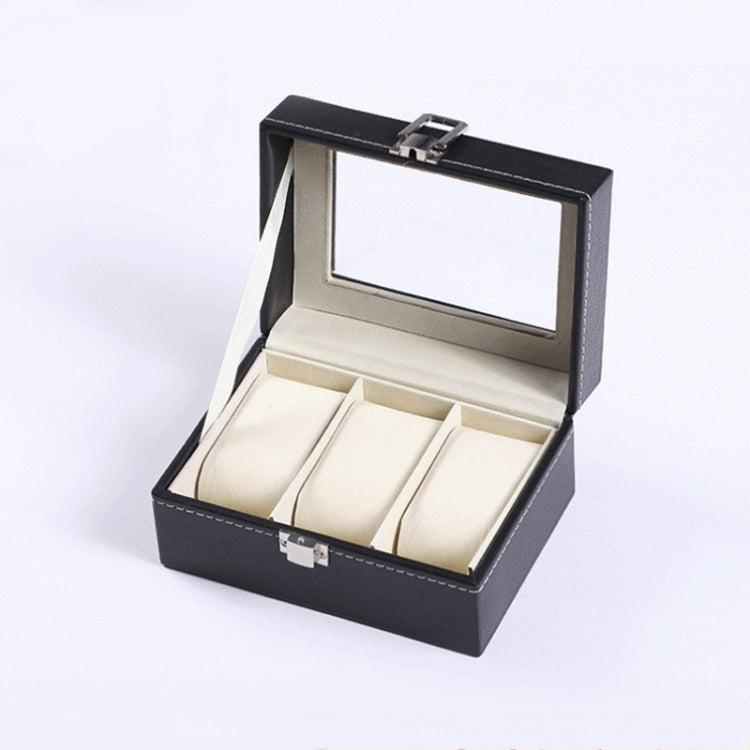 PU Leather Watch Storage Box Display Box, 3 Bit