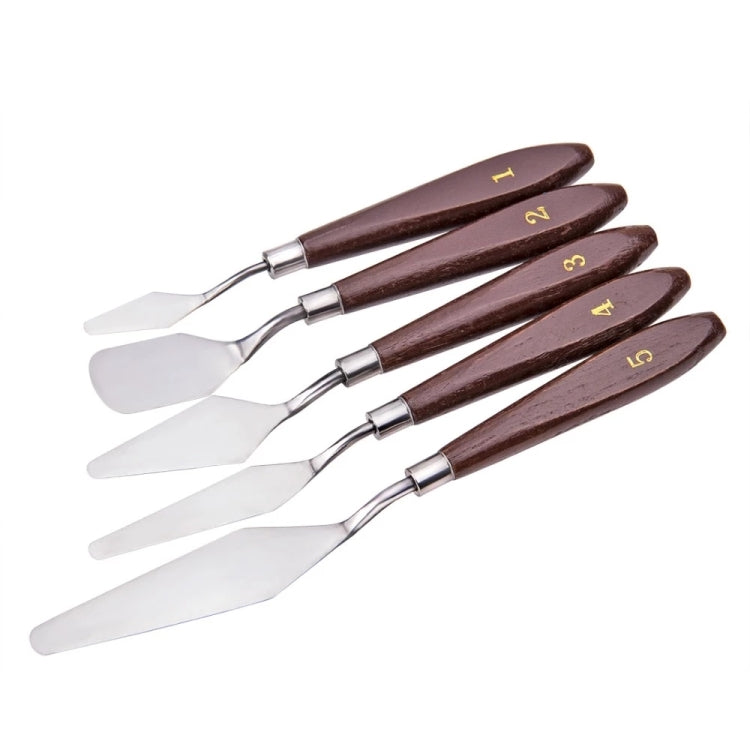 Acrylic Painting Gouache Paint Knife — 10 PCS Wooden Handle 5