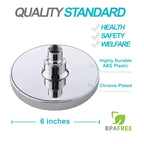Round Electroplating Bathroom Shower Head, 6 inch — view 3