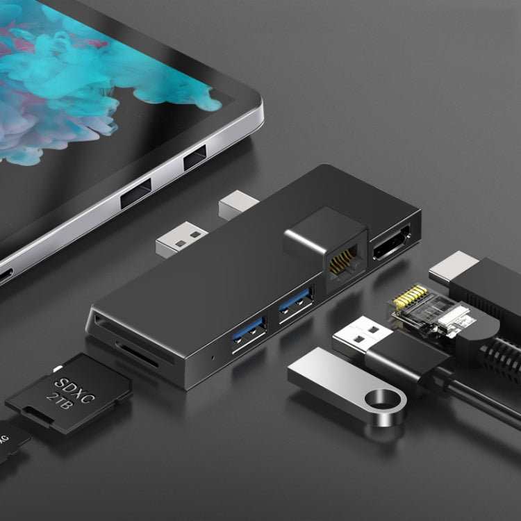 W05 8 In 1 USB3.1 Gne1 Ethernet RJ45 Converter For Surface Pro4/5/6