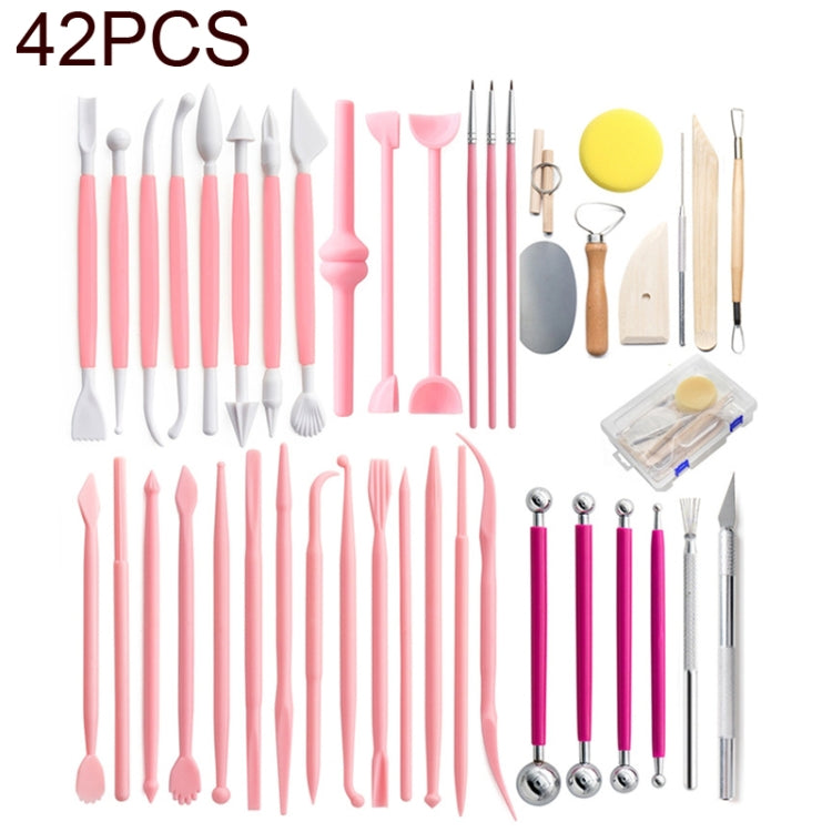 Clay Tool Hook Line Pen Pottery Carving Knife Set, 42 In 1
