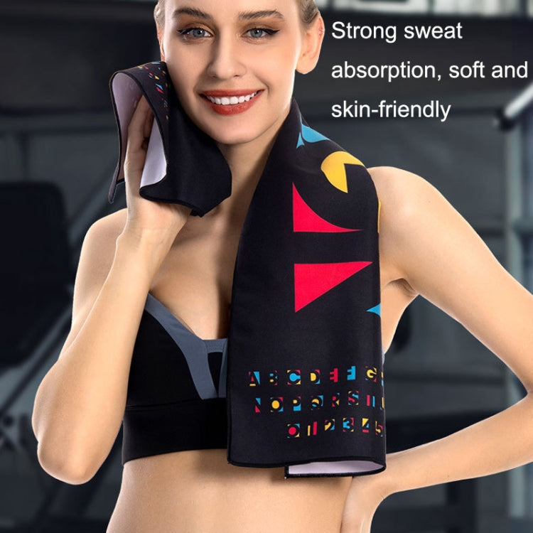 YDJ1223-1 Microfiber Double Sided Fleece Print Quick Dry Portable Sports Towel, Size: