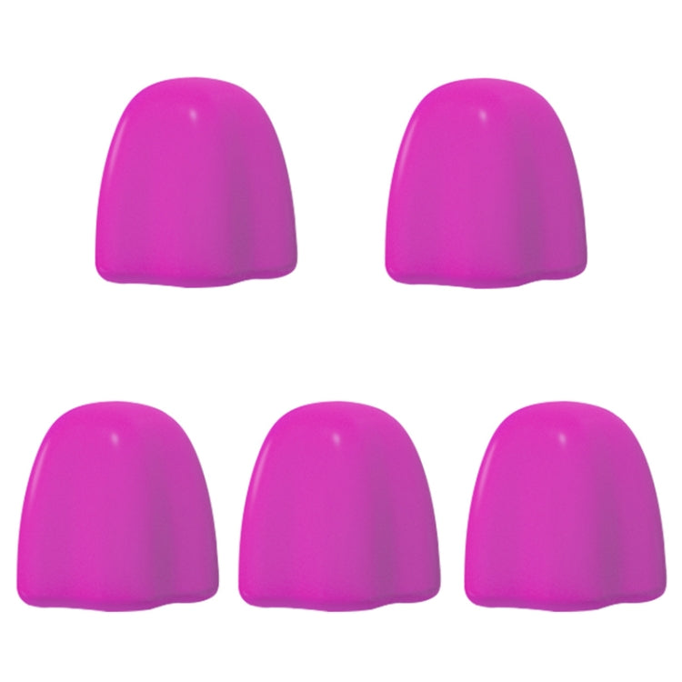 5 PCS Manual Silicone Self-Sealing Toothpaste Cap Aid — Purple
