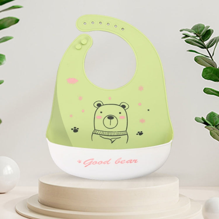 Baby Oil Spray Waterproof Silicone Bib Ultra-thin Saliva Towel, Pattern: