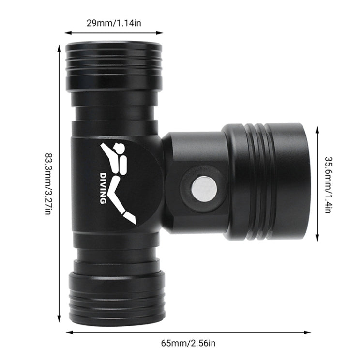 Diving Headlamp 60m Underwater Headlight XM-L2 Led Scuba head Flashlight