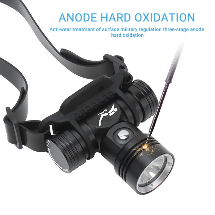 Diving Headlamp 60m Underwater Headlight XM-L2 Led Scuba head Flashlight