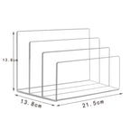 3 Grid Acrylic File Rack Transparent Storage Rack Book Display Rack — view 3