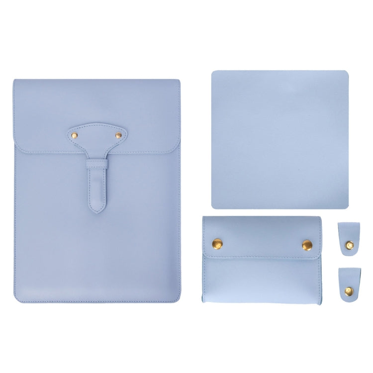 S177 3 In 1 Leather Waterproof Laptop Liner Bags — Avocado Green
