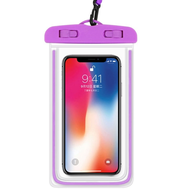 4 PCS Sealed Luminous PVC Waterproof Cover Swimming Mobile Phone Waterproof Bag