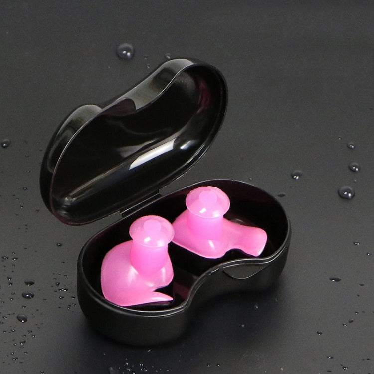 Swimming Waterproof Spiral Silicone Earplugs — Black