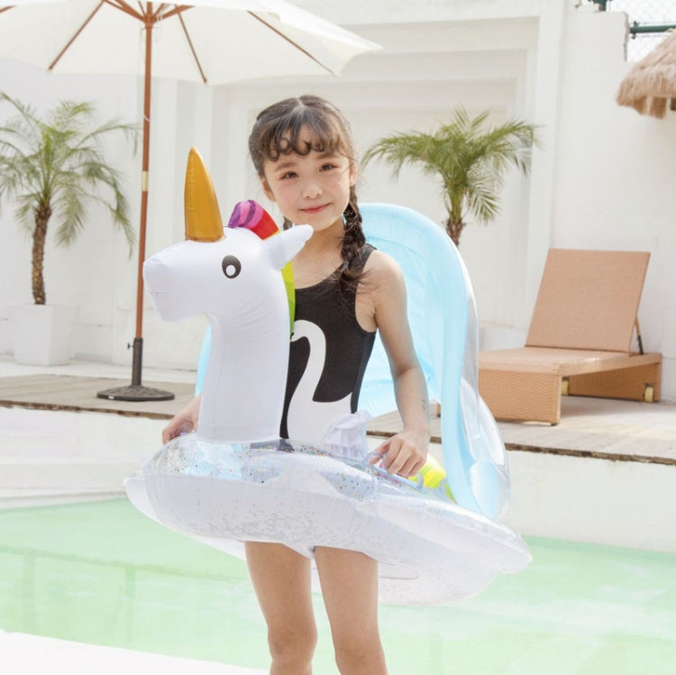 Inflatable Children Swimming Ring with Sunshade Floating Seat
