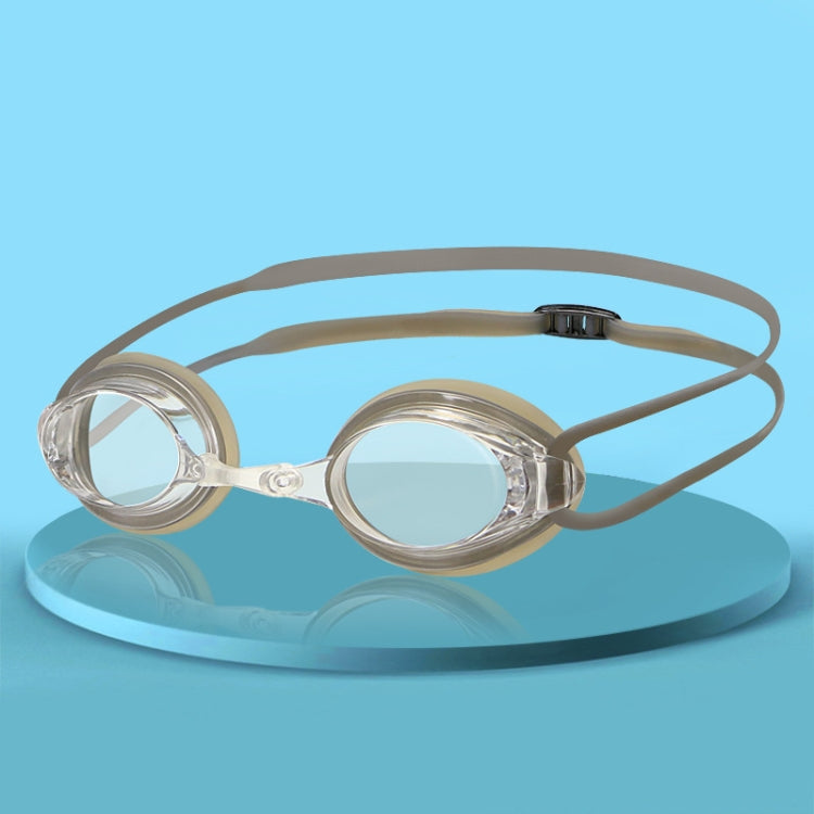 HAIZID 2 PCS Adult Competition Training Transparent Myopia Swimming Goggles, Color: 580AF Black — 580AF Gray