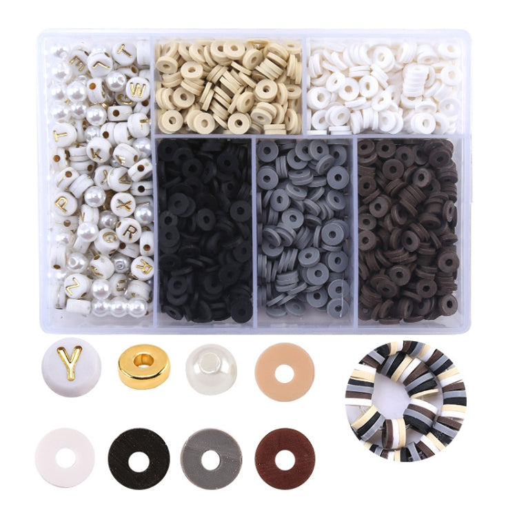 6 Grids / Box Soft Pottery Beading Set DIY Bracelet Necklace Making — Orange
