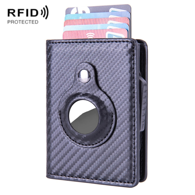 X-82 RFID Anti-theft Brushed PU Leather Card Holder For AirTag 2nd Gen / AirTag 1st Gen