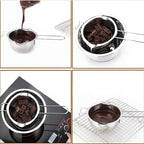 Stainless Steel Chocolate Water-proof DIY Baking Heating Melting Pot, Style:304