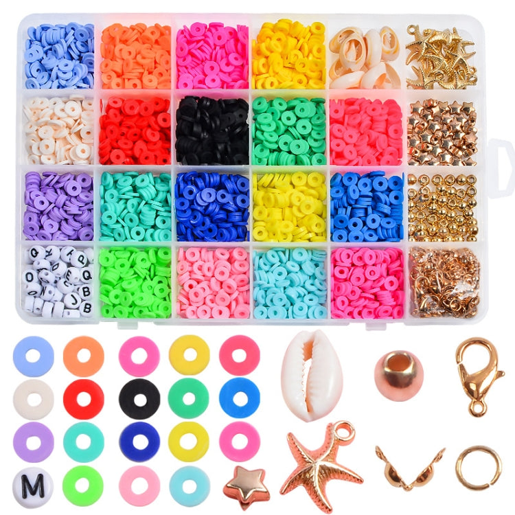 6mm Soft Ceramic Bead Flakes DIY Bracelet Necklace Making Materials, 24 Grid
