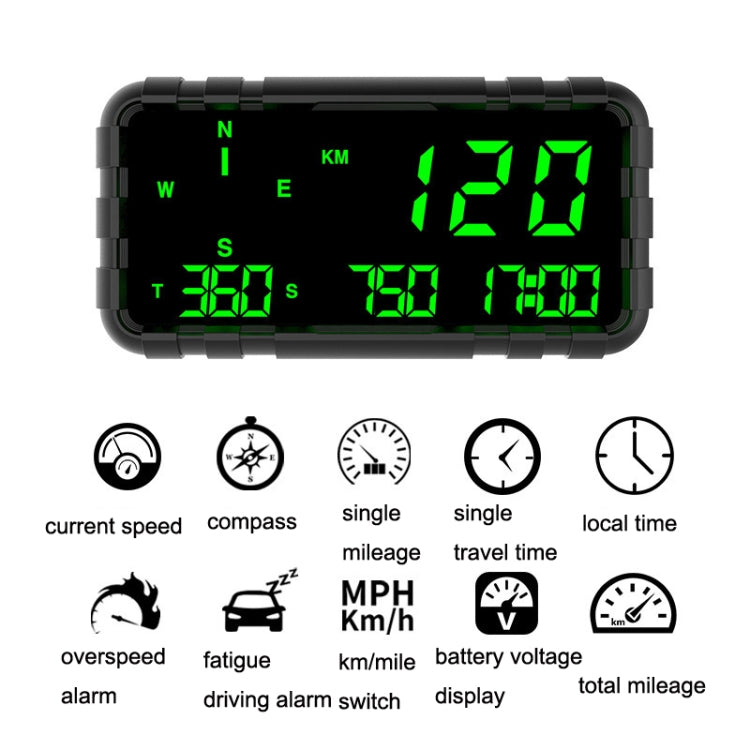 GPS Head-up Display Speed Mileage Compass Car General