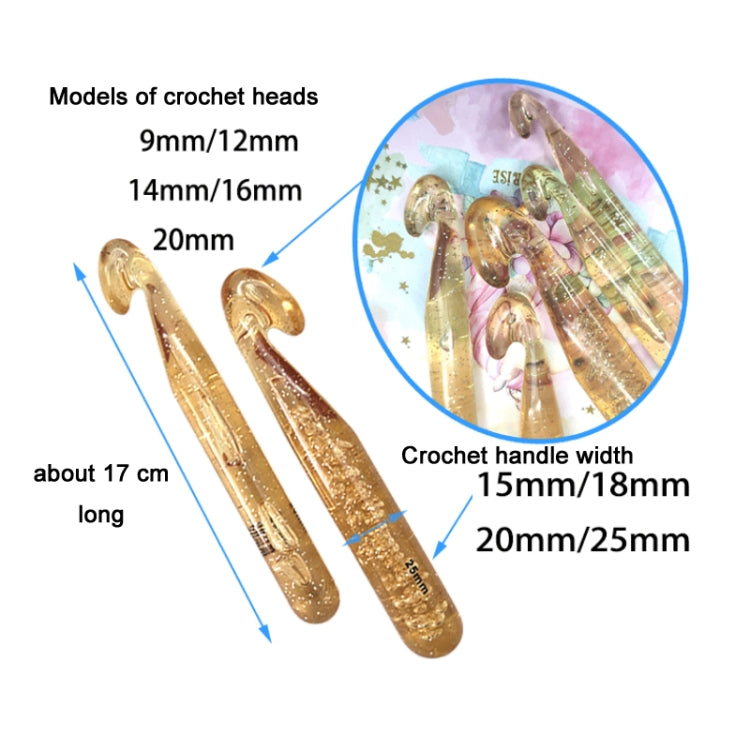 Transparent Bold Crystal Crochet Knitting Tool Set — view 8