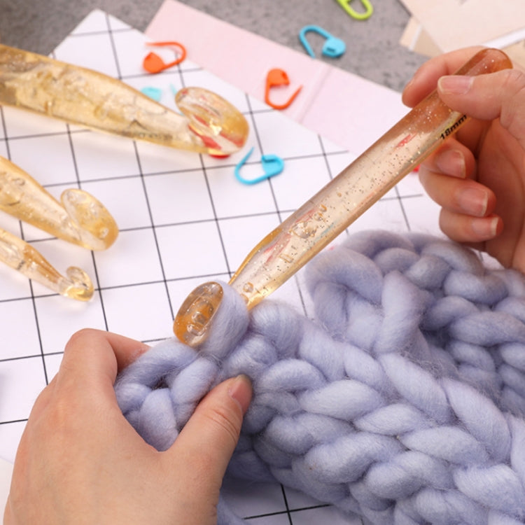 Transparent Bold Crystal Crochet Knitting Tool Set — view 10