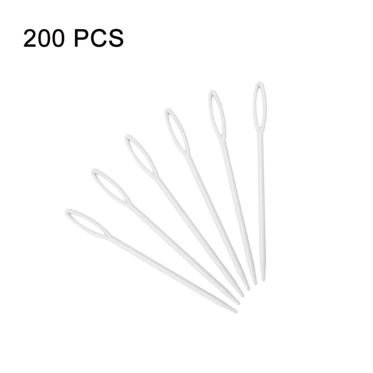 200 PCS 9cm Plastic Sewing Needle Color Sweater Knitting Tool — Blue