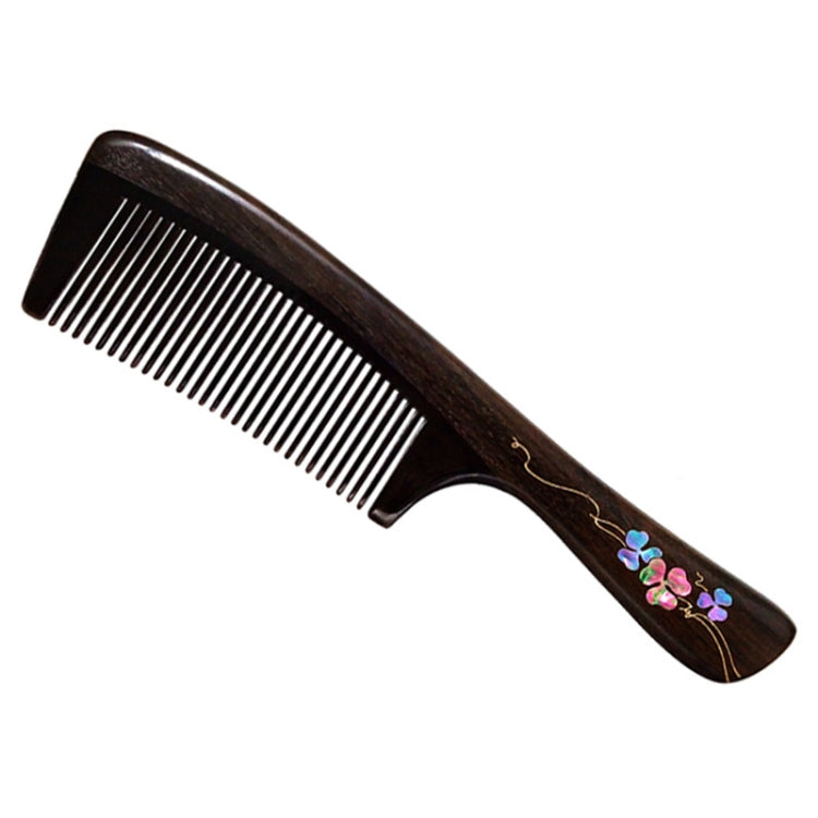 Clover Long Handle Sandalwood Comb Classical Craft Comb, Package:
