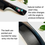 Clover Long Handle Sandalwood Comb Classical Craft Comb, Package: — view 4