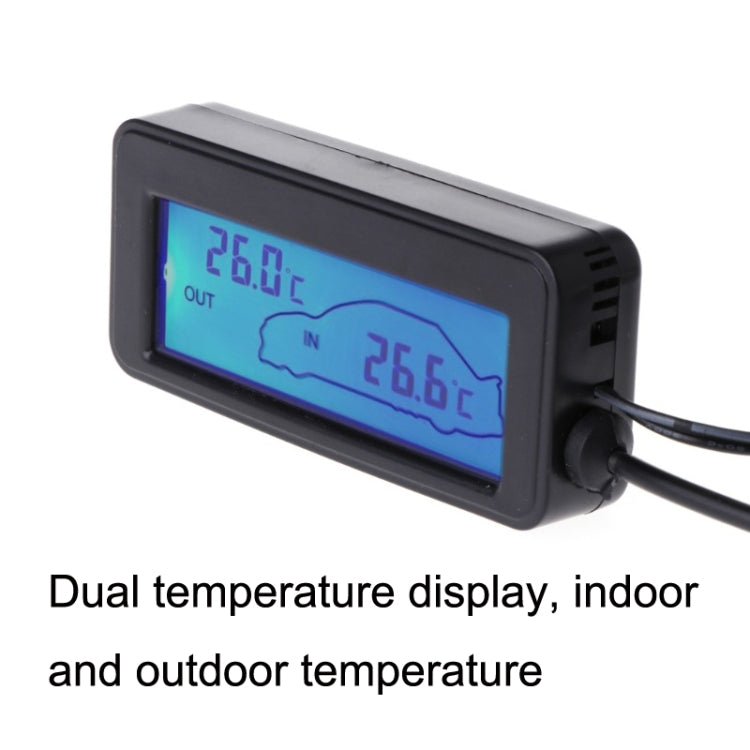 Car Inside and Outside Backlit Mini Digital Thermometer