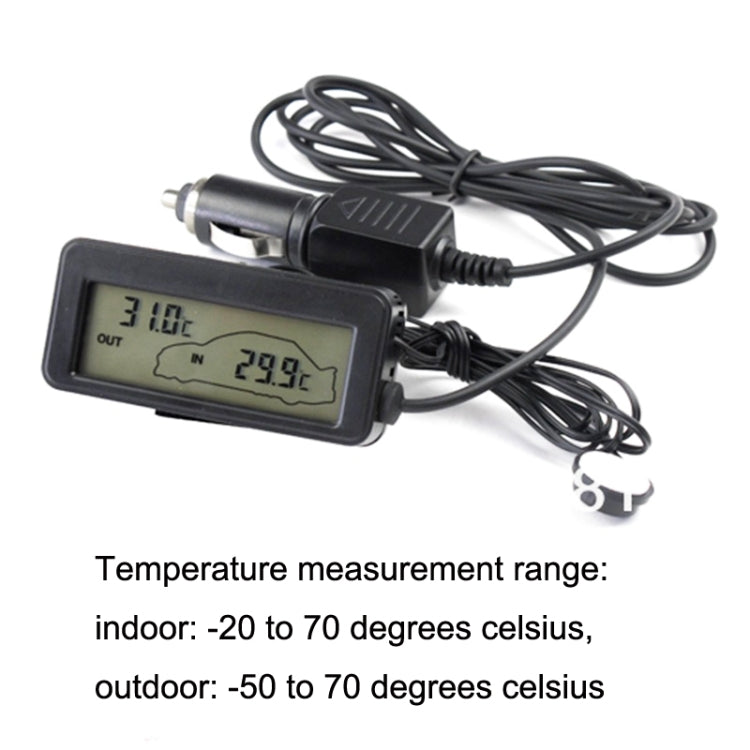 Car Inside and Outside Backlit Mini Digital Thermometer