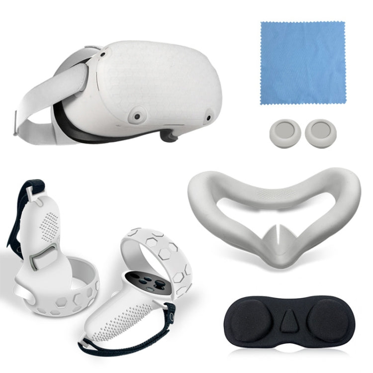 6 PCS/Set For Meta Quest 2 Silicone All-Inclusive Console Controller Cover