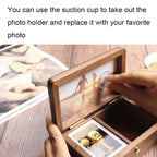 Wooden Jewelry Storage Music Box with Photo Frame Function, Spec: — view 12