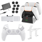 JYS JYS-P5151 For PS5 12 In 1 Handle Charger + Rocker Cap + Privacy Cover + Silicone Cover + Bracket Set
