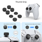 JYS JYS-P5151 For PS5 12 In 1 Handle Charger + Rocker Cap + Privacy Cover + Silicone Cover + Bracket Set