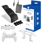 JYS JYS-P5151 For PS5 12 In 1 Handle Charger + Rocker Cap + Privacy Cover + Silicone Cover + Bracket Set
