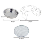 RG_011 Outdoor Round Folding Stainless Steel Barbecue Grill, Size: