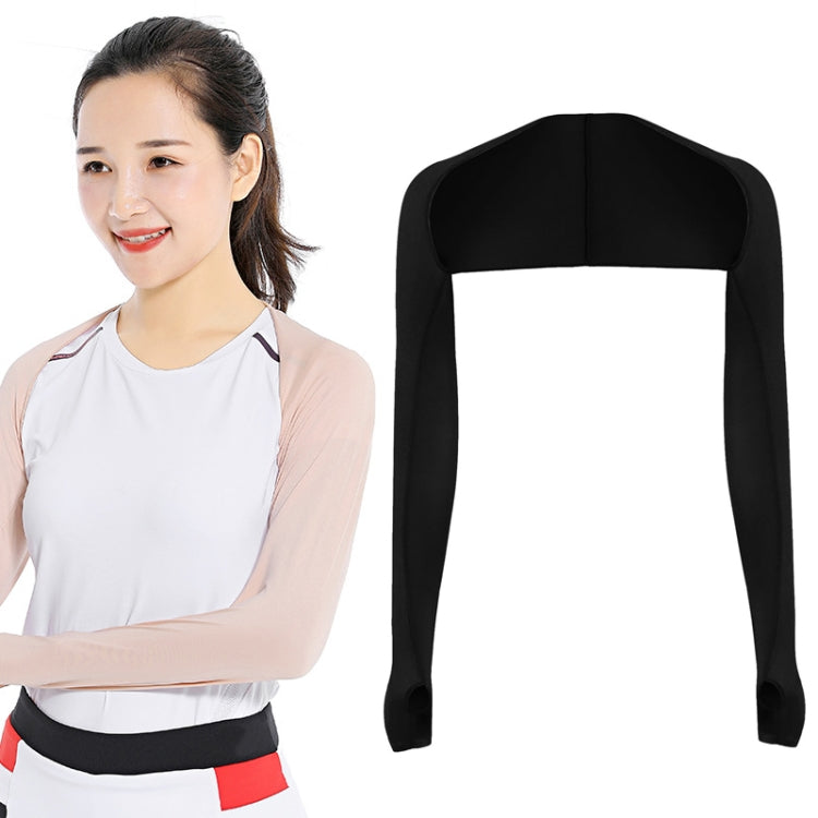 Golf Sunscreen Shawl Sleeves Outdoor Sports Cycling Ice Silk One Word Raglan Sleeves — Purple