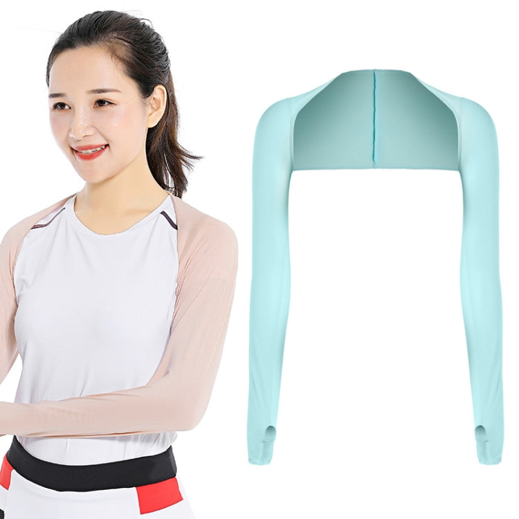 Golf Sunscreen Shawl Sleeves Outdoor Sports Cycling Ice Silk One Word Raglan Sleeves — Pink