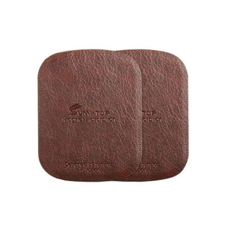 SUMITAP STHP-C40 Leather Square Magnetic Sheet Magnetic Car Phone Holder Accessories — STHP-C40 Gray