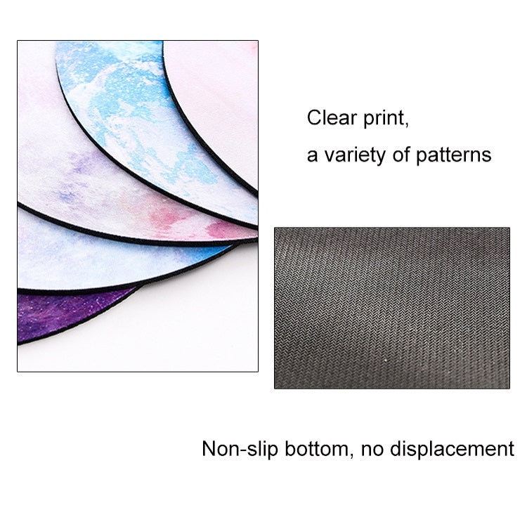 5 PCS Round Rubber Planet Mouse Pad