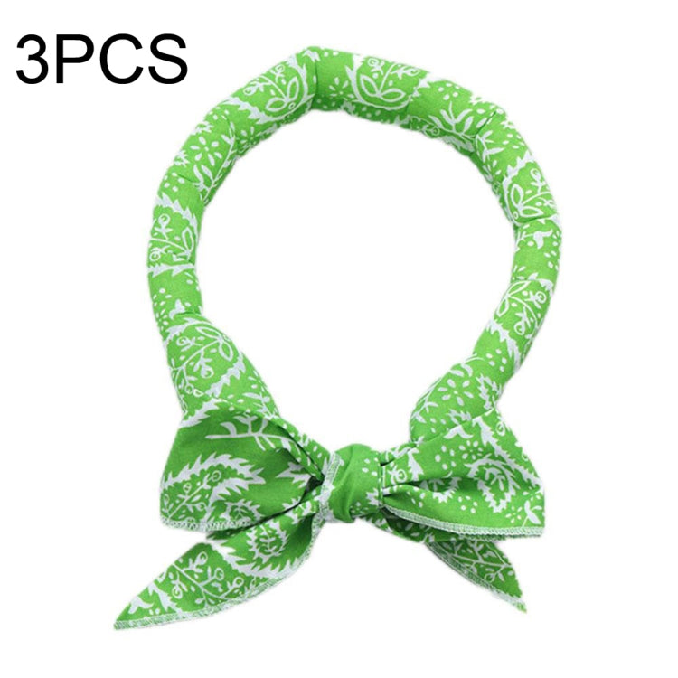 3 PCS Summer Cooling Bandana Neck Wraps Scarf For Women Men Kids Pet — Red Leaves