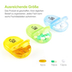 Week 14 Grids Rainbow Portable Plastic Compartment Medicine Box — view 5