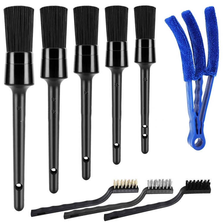 9 PCS / Set Car Interior Outlet Air Conditioning Brush Details Cleaning Brush