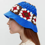Flower Fisherman Hat Summer Hollow Breathable Knitted Wool Cap