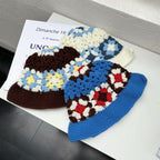 Flower Fisherman Hat Summer Hollow Breathable Knitted Wool Cap — view 6