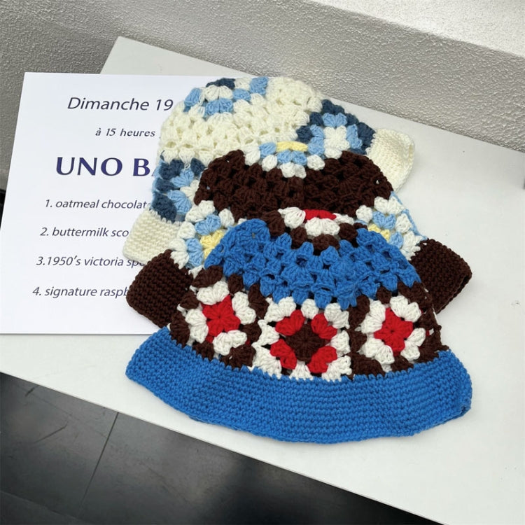 Flower Fisherman Hat Summer Hollow Breathable Knitted Wool Cap — view 7